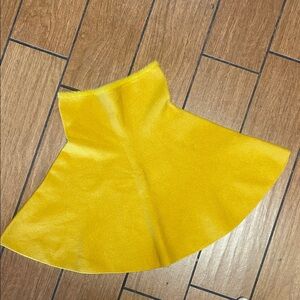 Zara Vibrant Yellow A-Line Knit Skirt